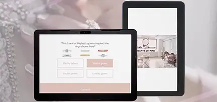 Micromodule to train sales associates on the features of a new collection from a luxury diamond retailer.