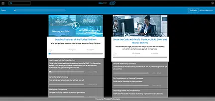 An interactive intro to a new server platform and processor naming convention, crafted for busy sales teams.